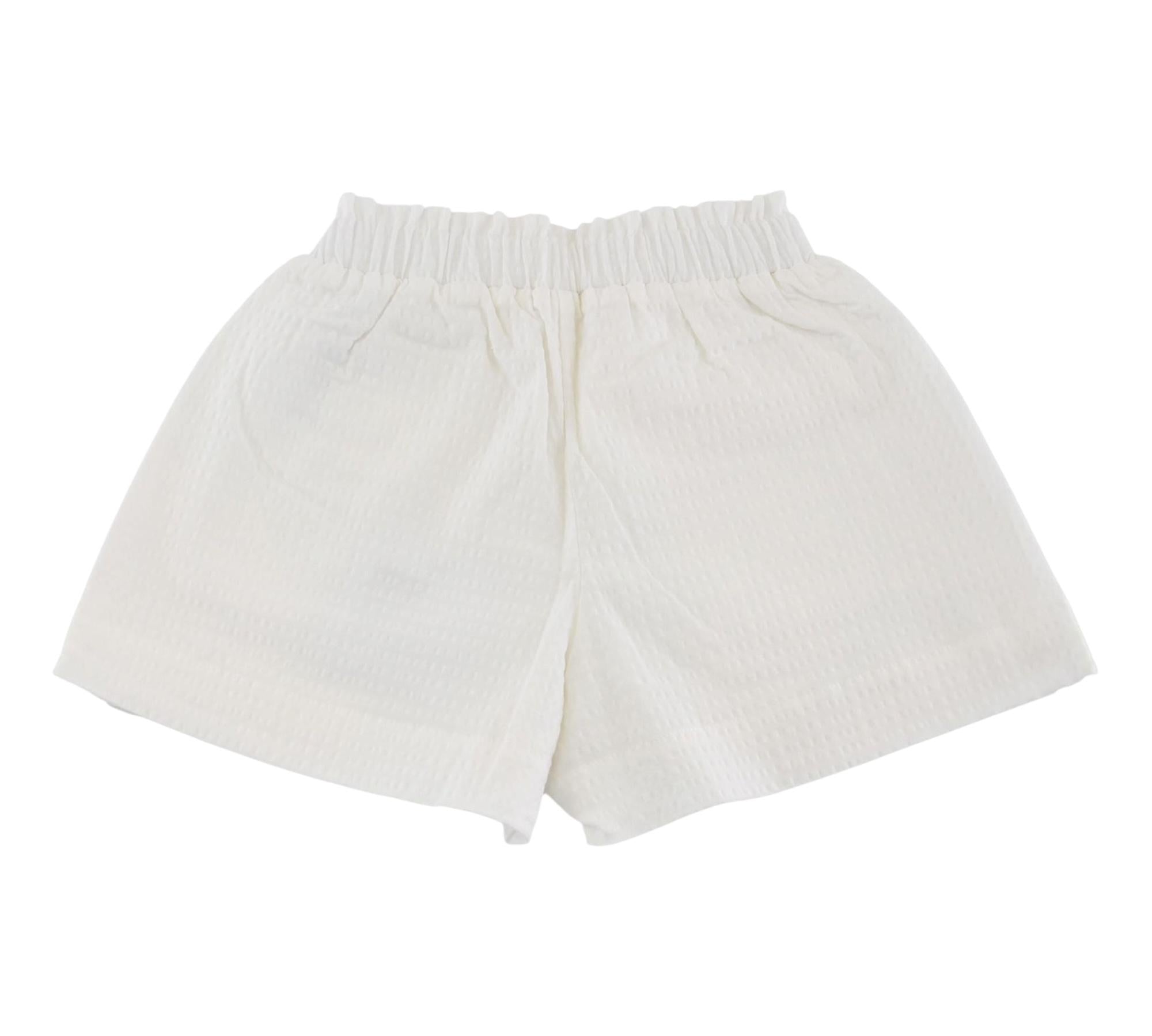 Liu Jo Short Tinta Unita con Elastico In Vita per Neonata KA5143NX BIANCO LIU JO 