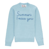 SAINT BARTH maglie girocollo tinta unita con stampa Azzurro per Bambina MISSSUMMER AZZURRO SAINT BARTH 