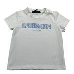 Daniele Alessandrini T-Shirt Girocollo Tinta Unita con Logo per Neonato 1296M0933 BIANCO DANIELE ALESSANDRINI 