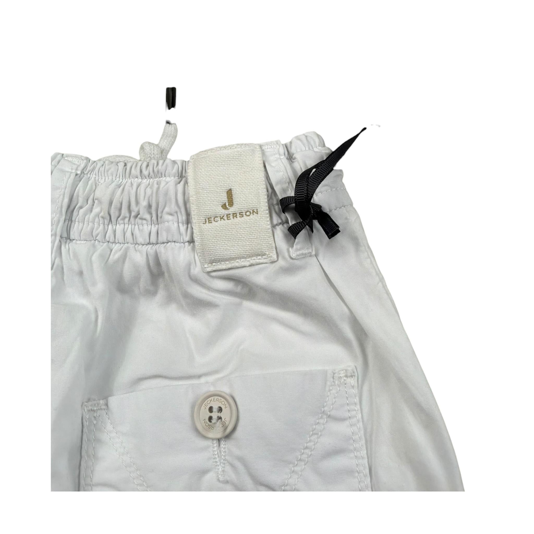Jeckerson Bermuda Tinta Unita con Elastico In Vita per Neonato JB4021 BIANCO JECKERSON 