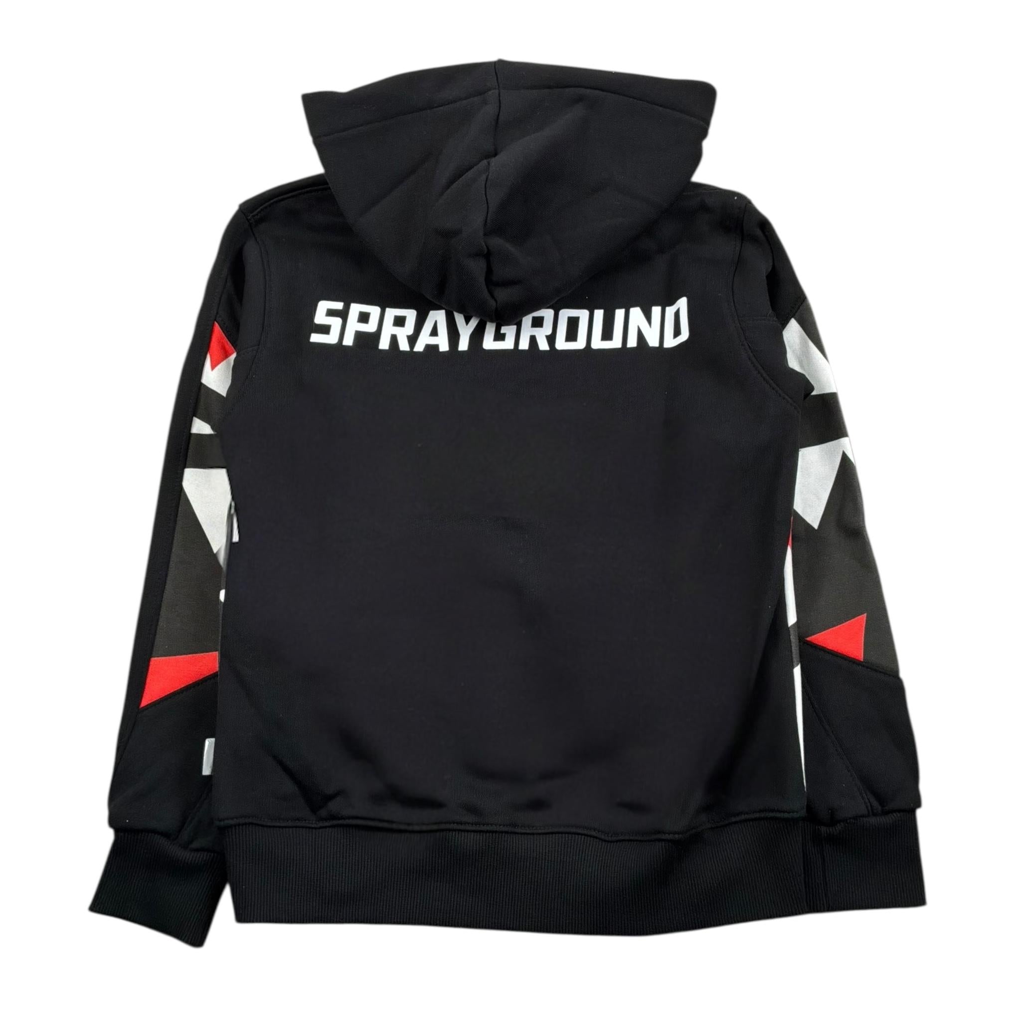 Sprayground Felpa Chiusa con Cappuccio Tinta Unita con Stampa per Bambino SPY1201 NERO SPRAYGROUND 