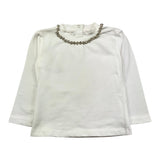 U+è BY MISS GRANT shirt tinta unita girocollo cn strass Bianco per Bambina UE1569 BIANCO U+è BY MISS GRANT 