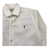 CESARE PACIOTTI camicia manica lunga tinta unita cn ricamo logo Bianco per Bambino CMP2322B BIANCO CESARE PACIOTTI 