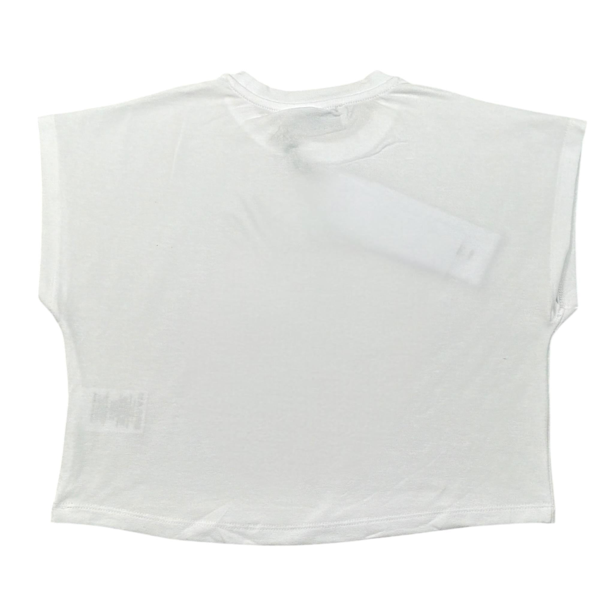 Gaelle T-Shirt tinta unita con Stampa Bianco per Bambina 2746MY00510 BIANCO GAELLE 