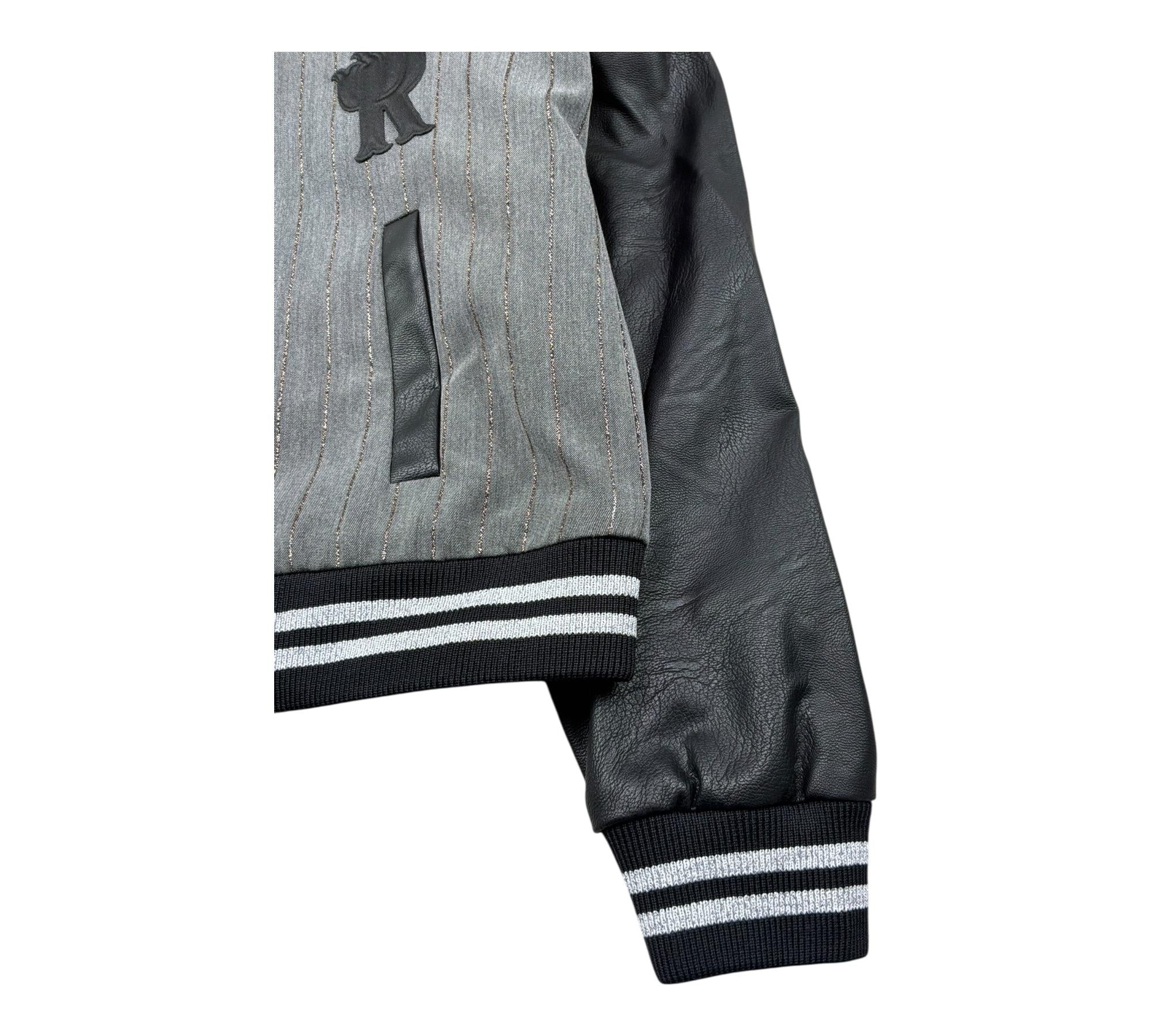 John Richmond Giubbino Tinta Unita con Maniche In Contrasto per Bambina RGP26035GB GRIGIO JOHN RICHMOND 