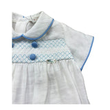 Le Bebe Pagliaccetto Mezza Manica Tinta Unita con Bottoni per Neonato LBB5406 BIANCO LE BEBE 