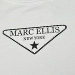 Marc Ellis T-Shirt Girocollo Tinta Unita con Stampa per Bambina JMJTS16949 BIANCO MARC ELLIS 