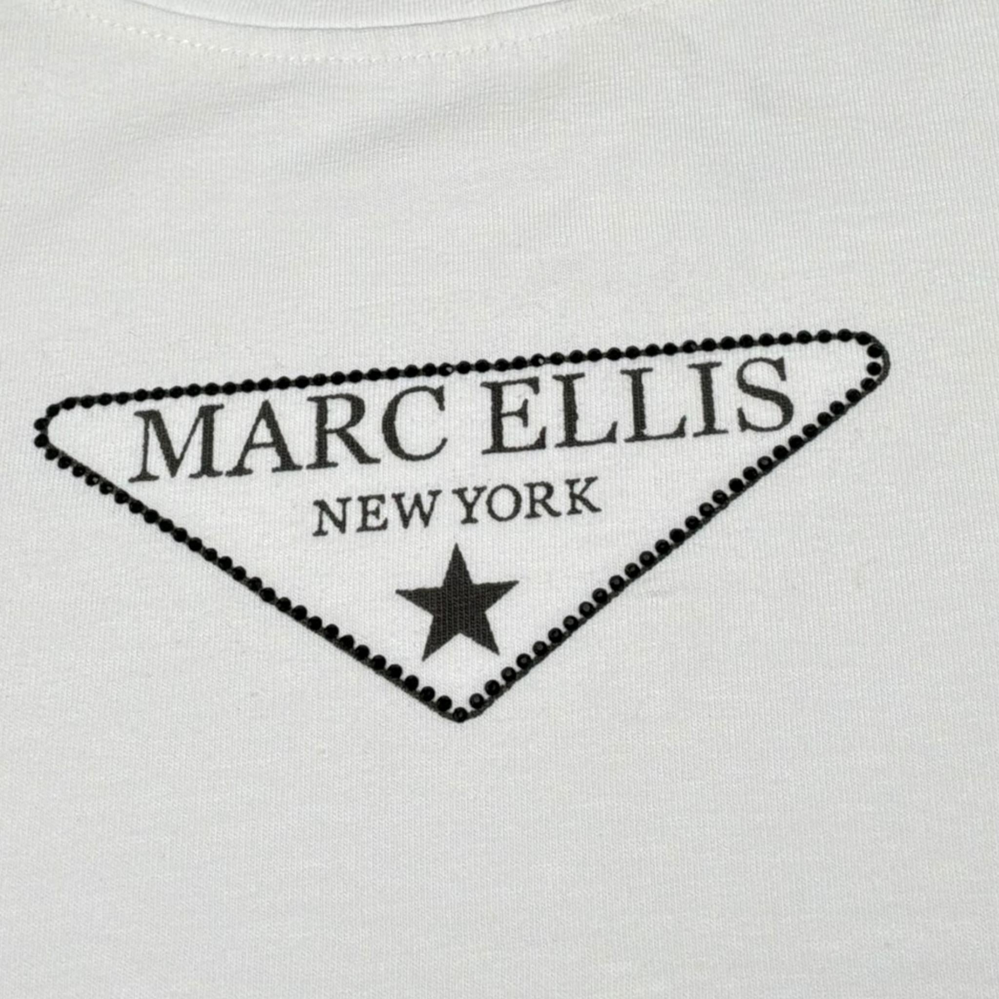 Marc Ellis T-Shirt Girocollo Tinta Unita con Stampa per Bambina JMJTS16949 BIANCO MARC ELLIS 