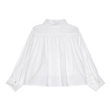 Maison Margiela Camicia Tinta Unita Con Maniche A Sbuffo Bianco Per Bambina