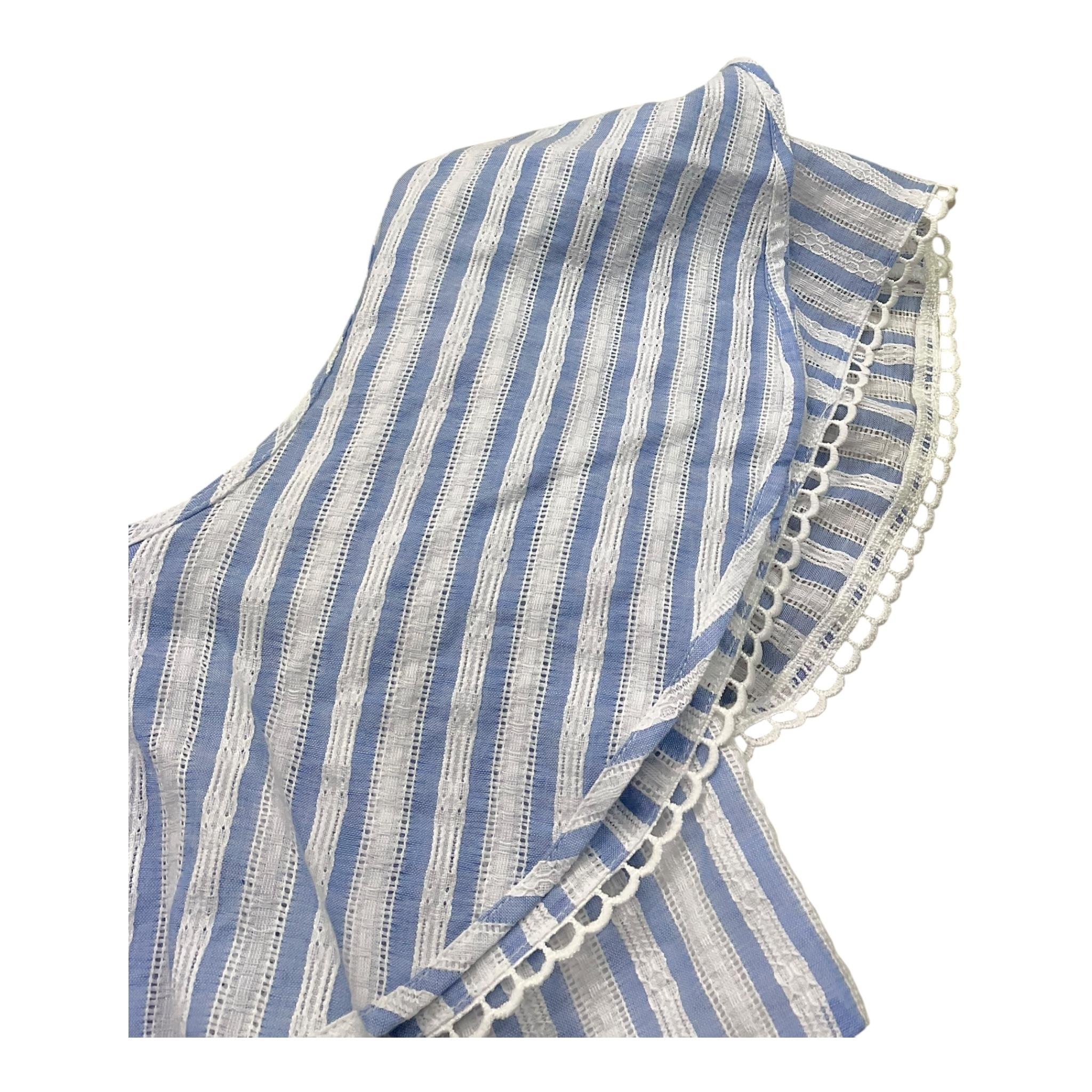 Twinset Top Bicolore con Fantasia A Righe per Bambina 251GJ2471 BIANCO TWINSET 