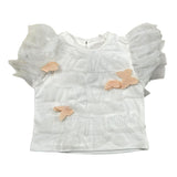 Miss Grant T-Shirt Girocollo tinta unita con Applicazioni Bianco per Bambina MG1335XJ BIANCO MISS GRANT 