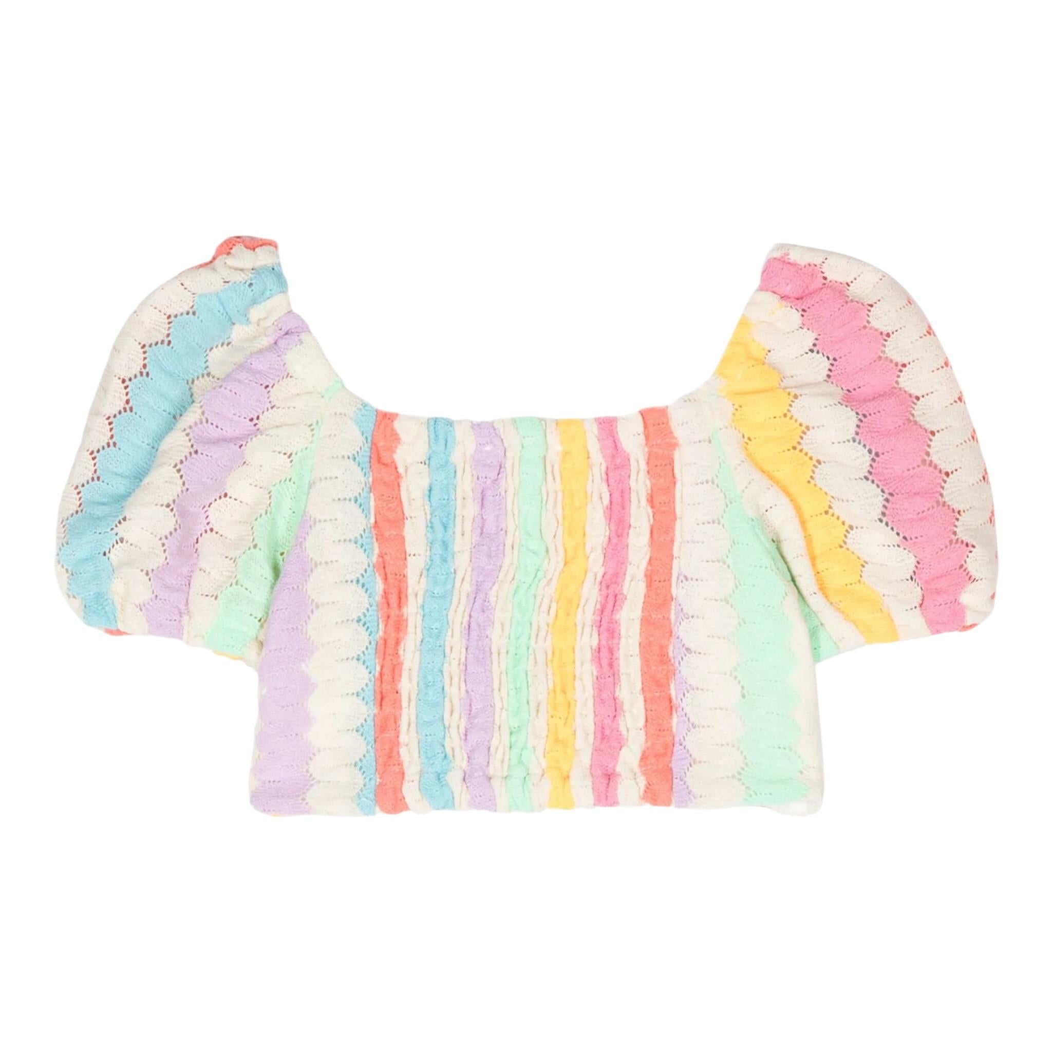 Saint Barth Top Mezza Manica Stampa Fantasia per Bambina DELIA MULTICOLOR SAINT BARTH 