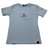 Zu+Elements T-Shirt Girocollo Tinta Unita con Logo per Bambino ZU218 AZZURRO ZU+ELEMENTS 