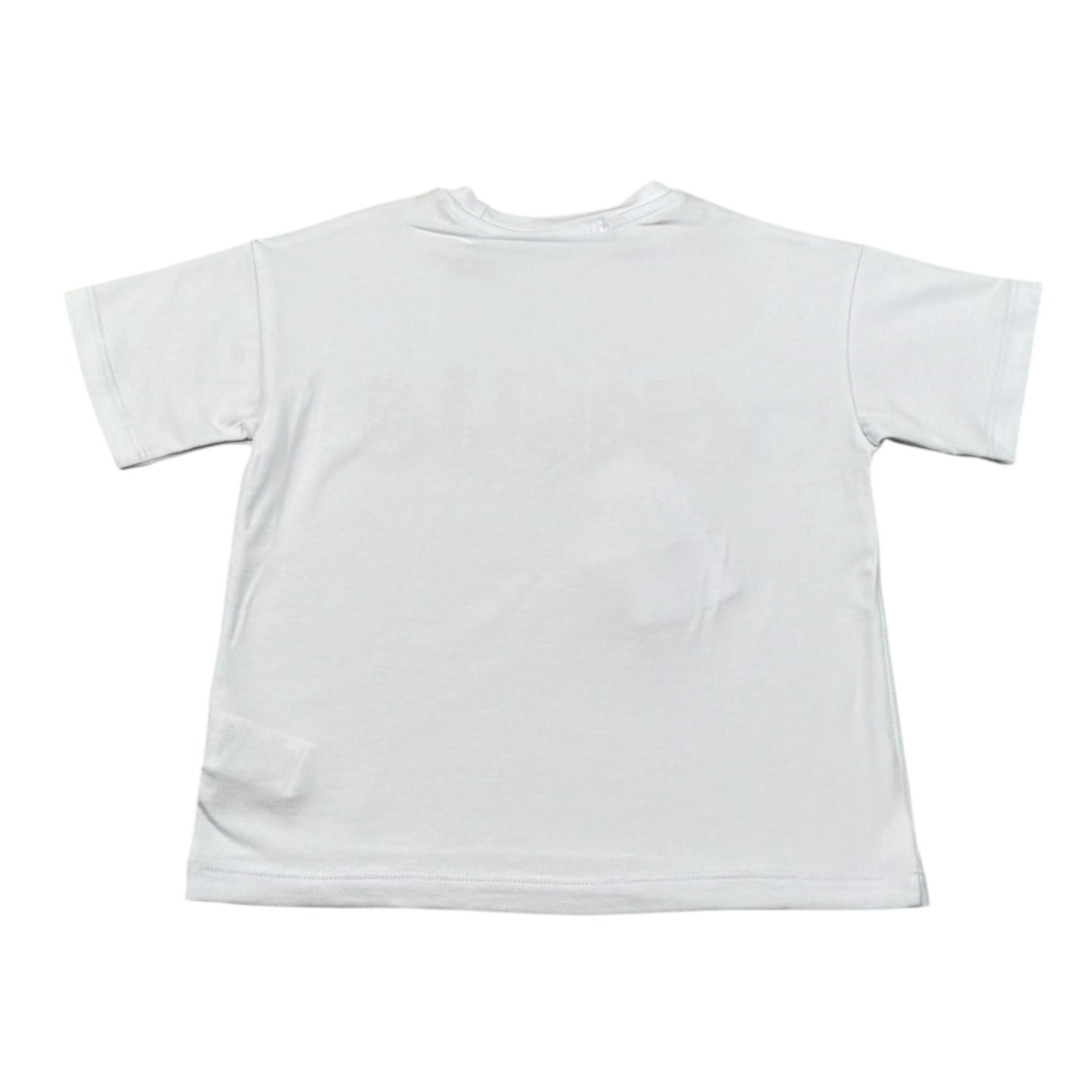 Gaelle T-Shirt Girocollo Tinta Unita con Stampa per Bambina 2746M00388X BIANCO GAELLE 