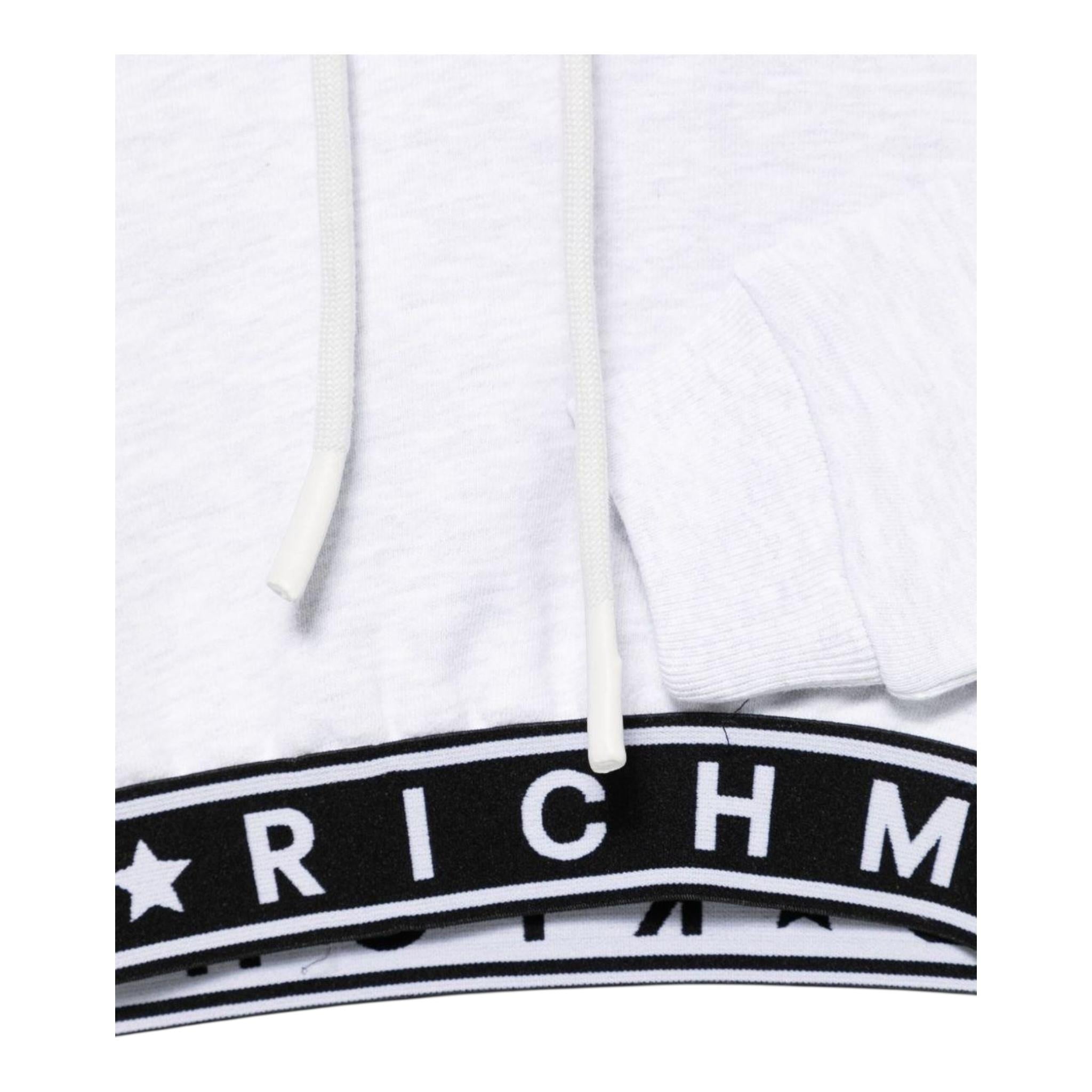 John Richmond Felpa Tinta Unita con Cappuccio E Elastico per Bambina RGP25111FE GRIGIO JOHN RICHMOND 