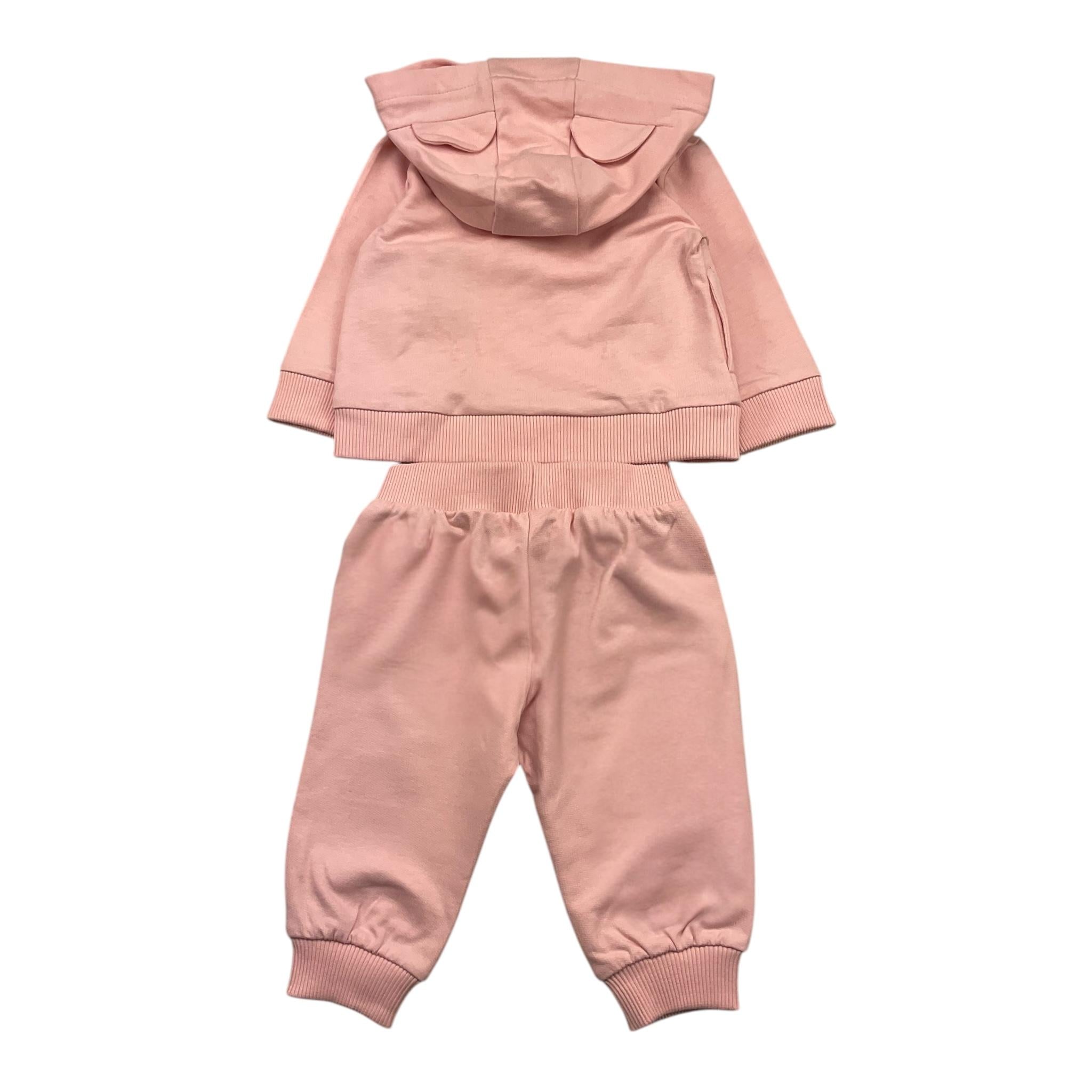 MOSCHINO completo 2pz felpa-pantalone tinta unita Rosa per Neonata MUK05DF ROSA MOSCHINO 