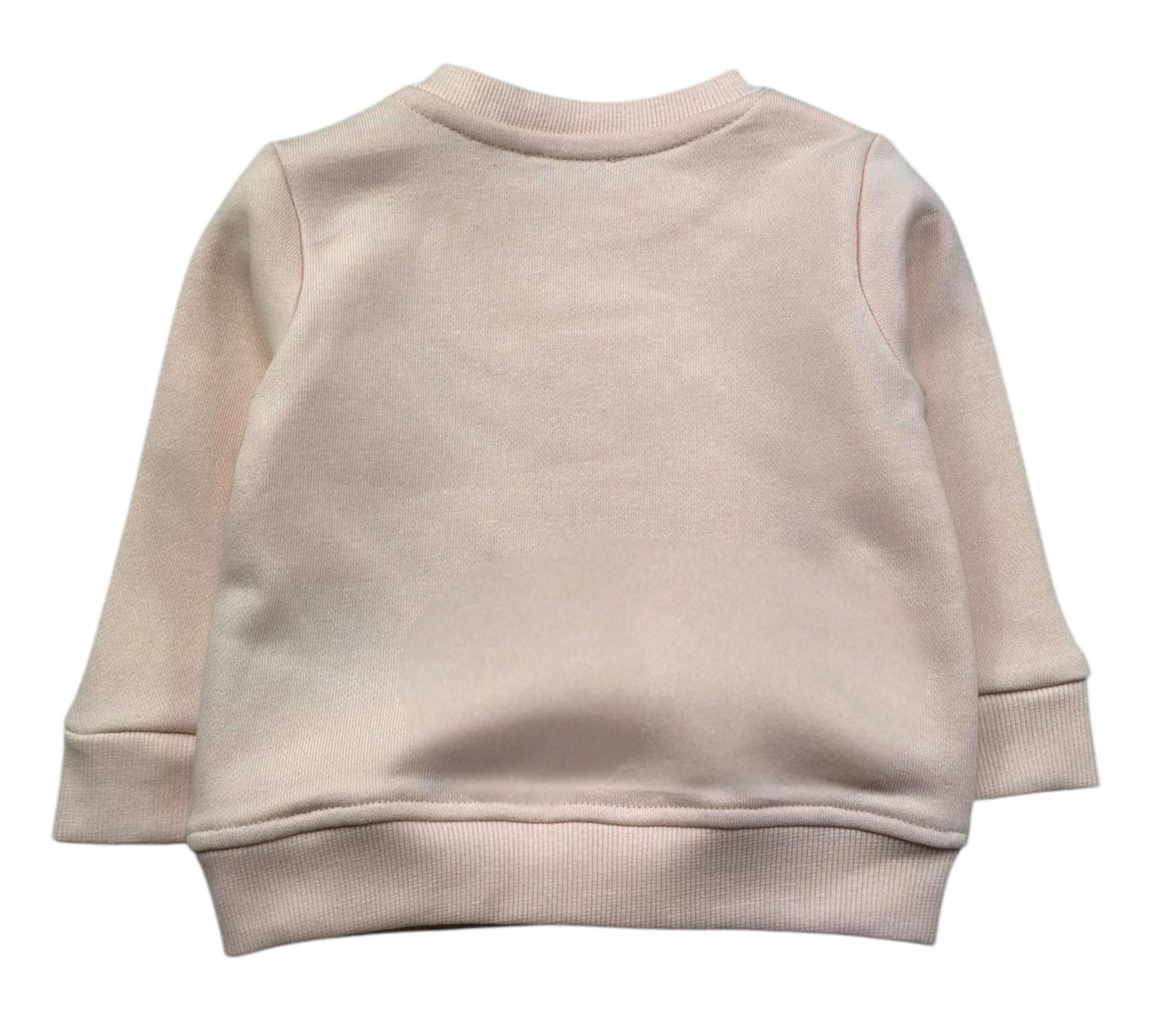 Trussardi Felpa Chiusa Girocollo Tinta Unita con Logo per Neonata TIP26014FE ROSA TRUSSARDI 