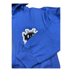 NEVER TOO felpa con zip e cappucci tinta unita con ricami Blu per Bambino NT2078R BLU NEVER TOO 