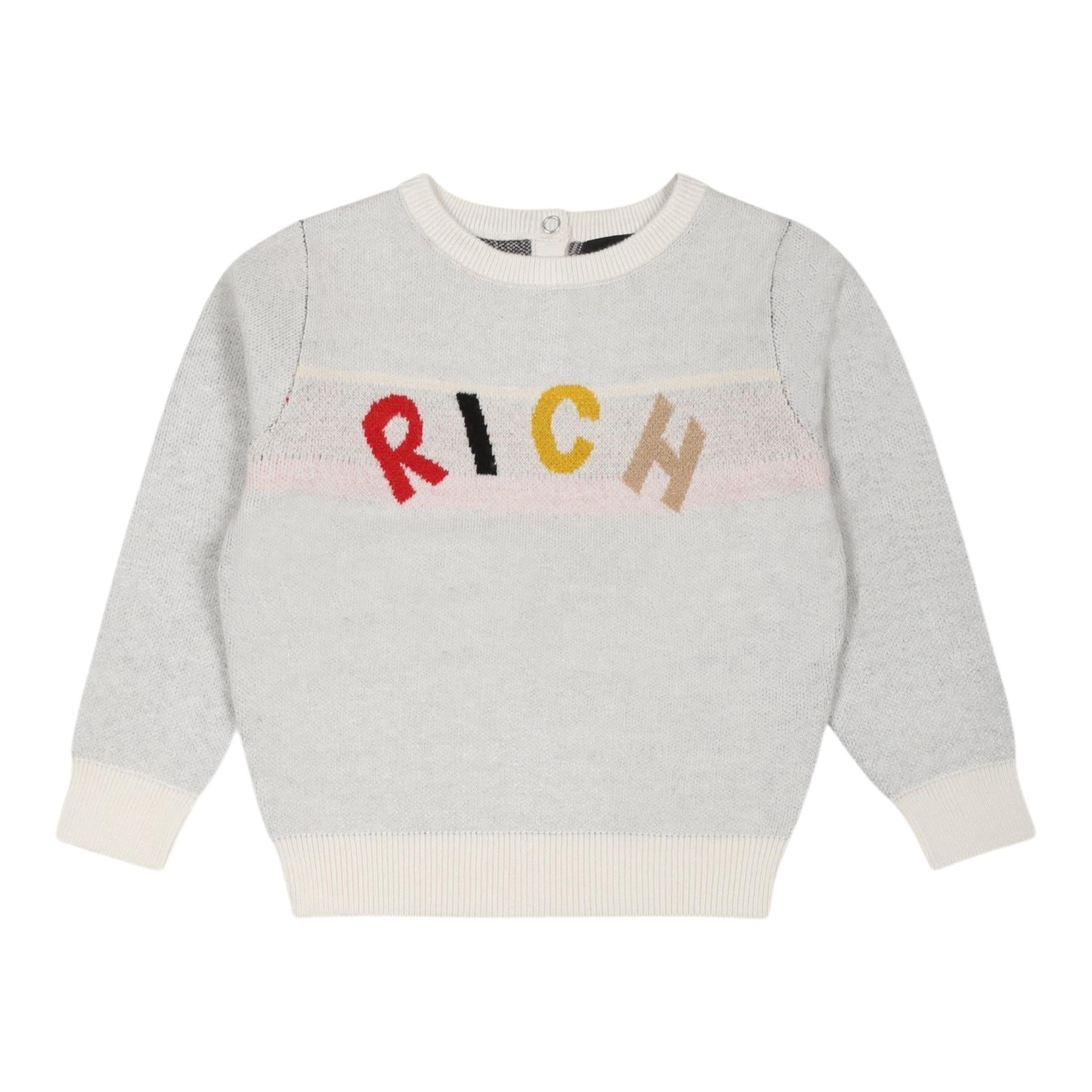 JOHN RICHMOND maglia tinta unita girocollo con stampa Panna per Neonato RIA24068MA PANNA JOHN RICHMOND 