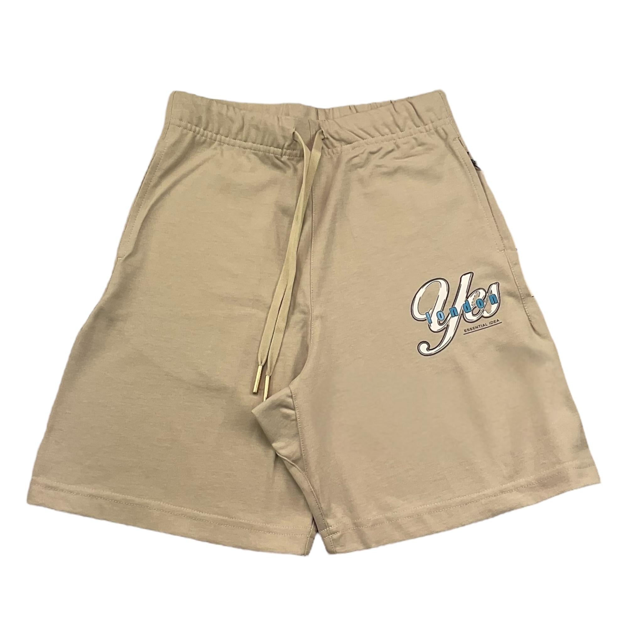 Yes London Bermuda Tinta Unita con Logo per Bambino JR7042 BEIGE YES LONDON 