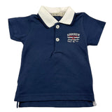Emc Polo Mezza Manica Tinta Unita Cn Colletto In Contrasto Blu per Neonato