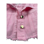 M+E' Giubbino In Denim tinta unita Rosa per Neonata UE1695N ROSA M+E' 