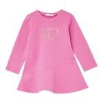 LIU JO abito modello felpa tinta unita con stampa Rosa per Bambina KF4023 ROSA LIU JO 