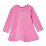 LIU JO abito modello felpa tinta unita con stampa Rosa per Bambina KF4023 ROSA LIU JO 