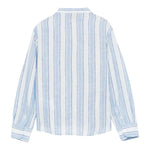 Fay Camicia Bicolore con Fantasia A Righe per Bambino FW5P30 AZZURRO FAY 