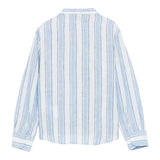Fay Camicia Bicolore con Fantasia A Righe per Bambino FW5P30 AZZURRO FAY 