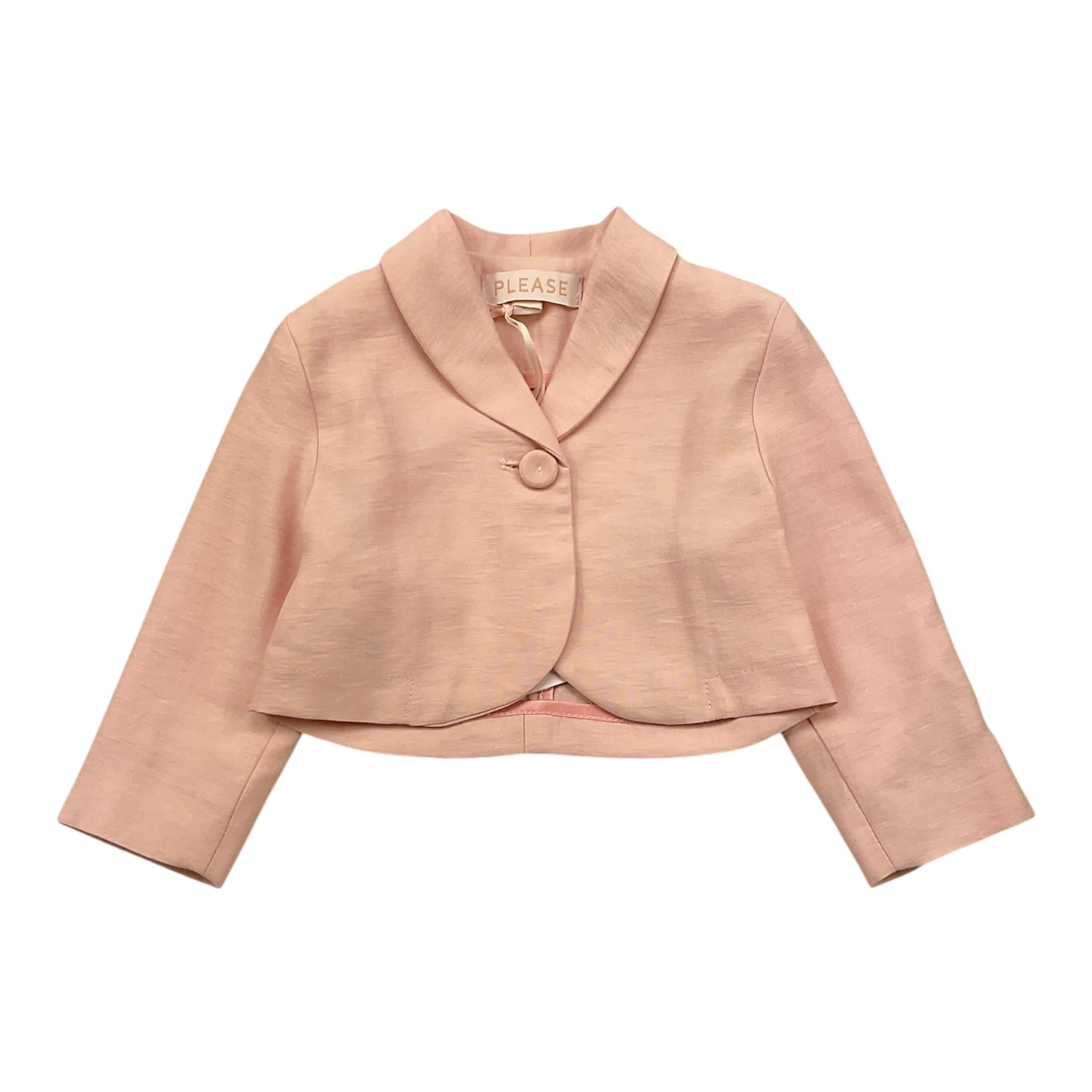 Please Giacca Tinta Unita con Bottoni per Neonata JB02270G73 ROSA PLEASE 