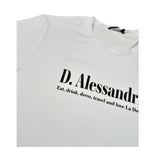 Daniele Alessandrini T-Shirt Girocollo Tinta Unita con Stampa per Bambino 1236M00228 BIANCO DANIELE ALESSANDRINI 
