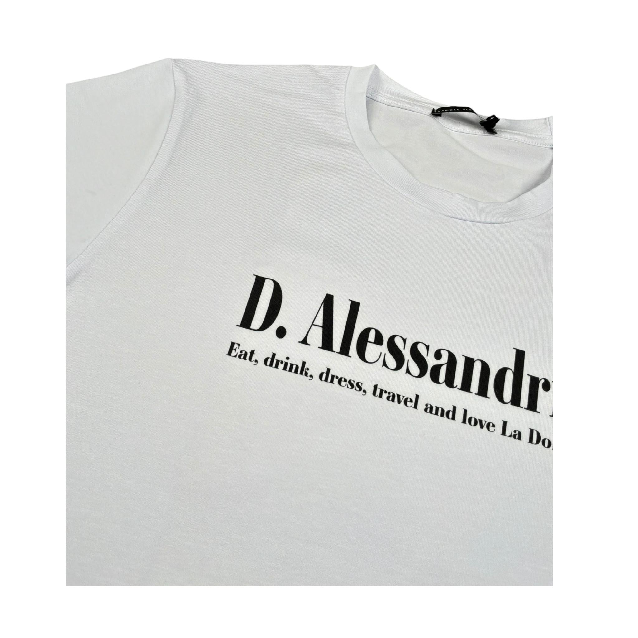 Daniele Alessandrini T-Shirt Girocollo Tinta Unita con Stampa per Bambino 1236M00228 BIANCO DANIELE ALESSANDRINI 