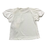 Please T-Shirt Girocollo Stampa In Contrasto Bianco Per Neonata