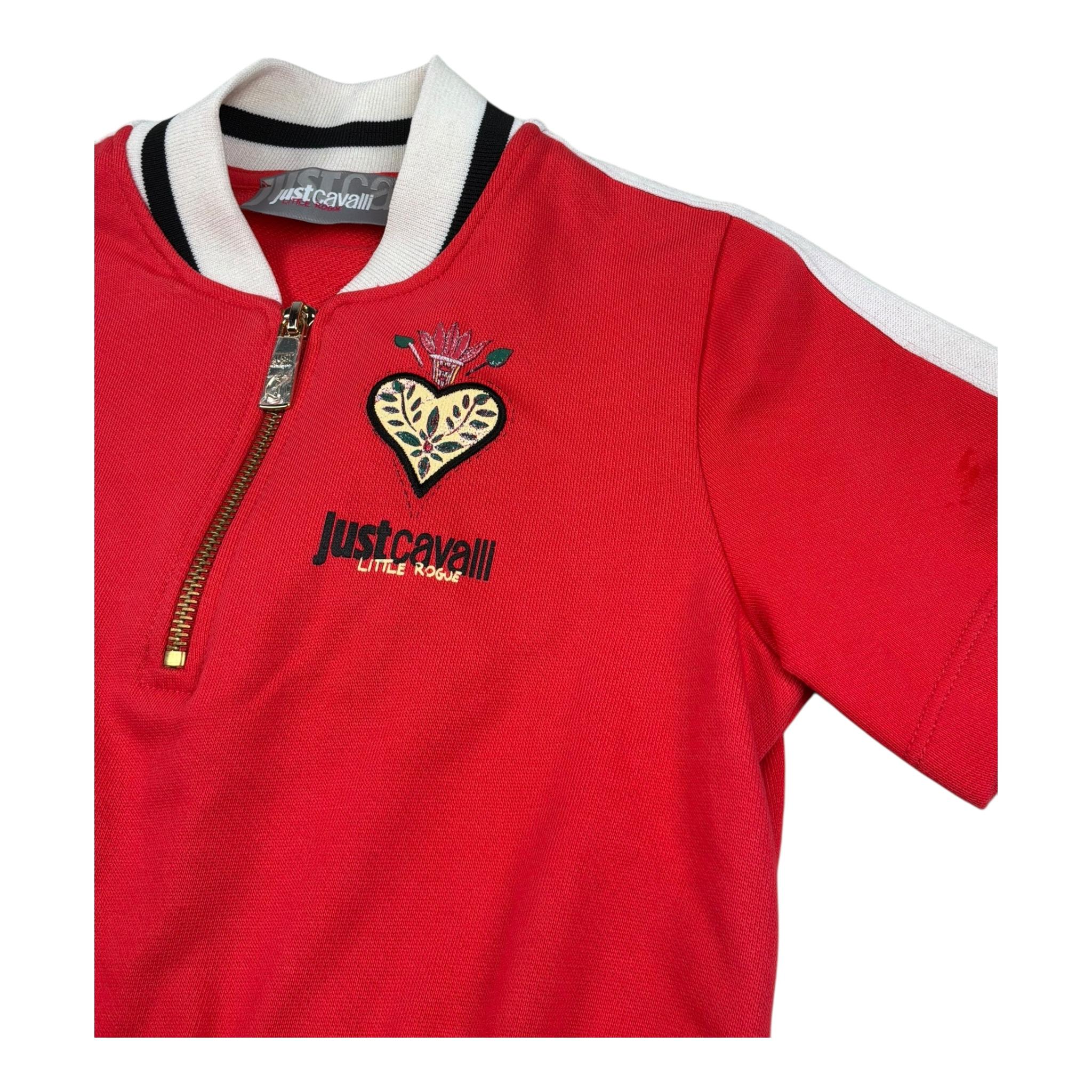 Just Cavalli Abito Mezza Manica con Colletto In Contrasto per Bambina JGP26127VE ROSSO JUST CAVALLI 