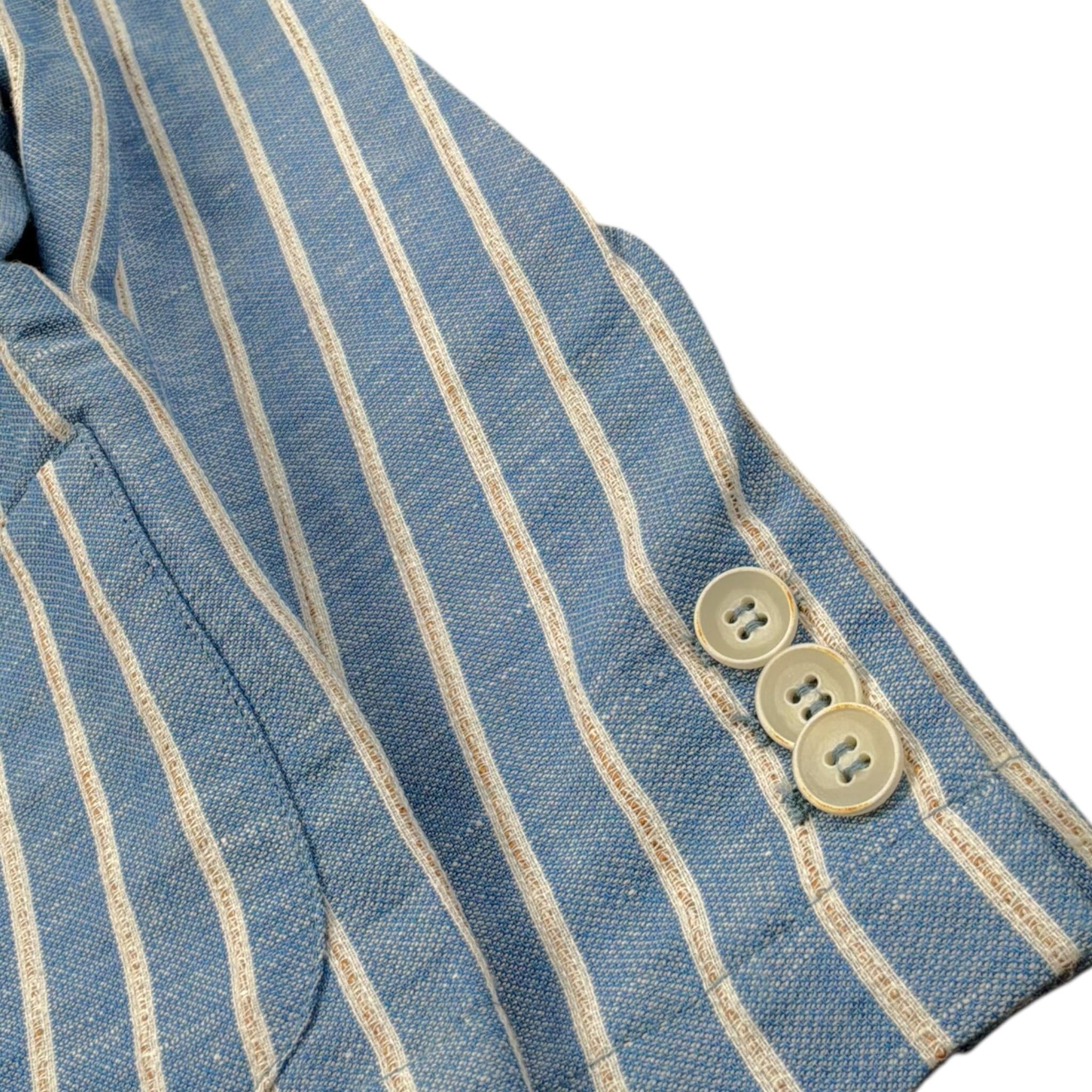 Aletta Giacca Tinta Unita con Fantasia A Righe per Bambino N23080 AZZURRO ALETTA 