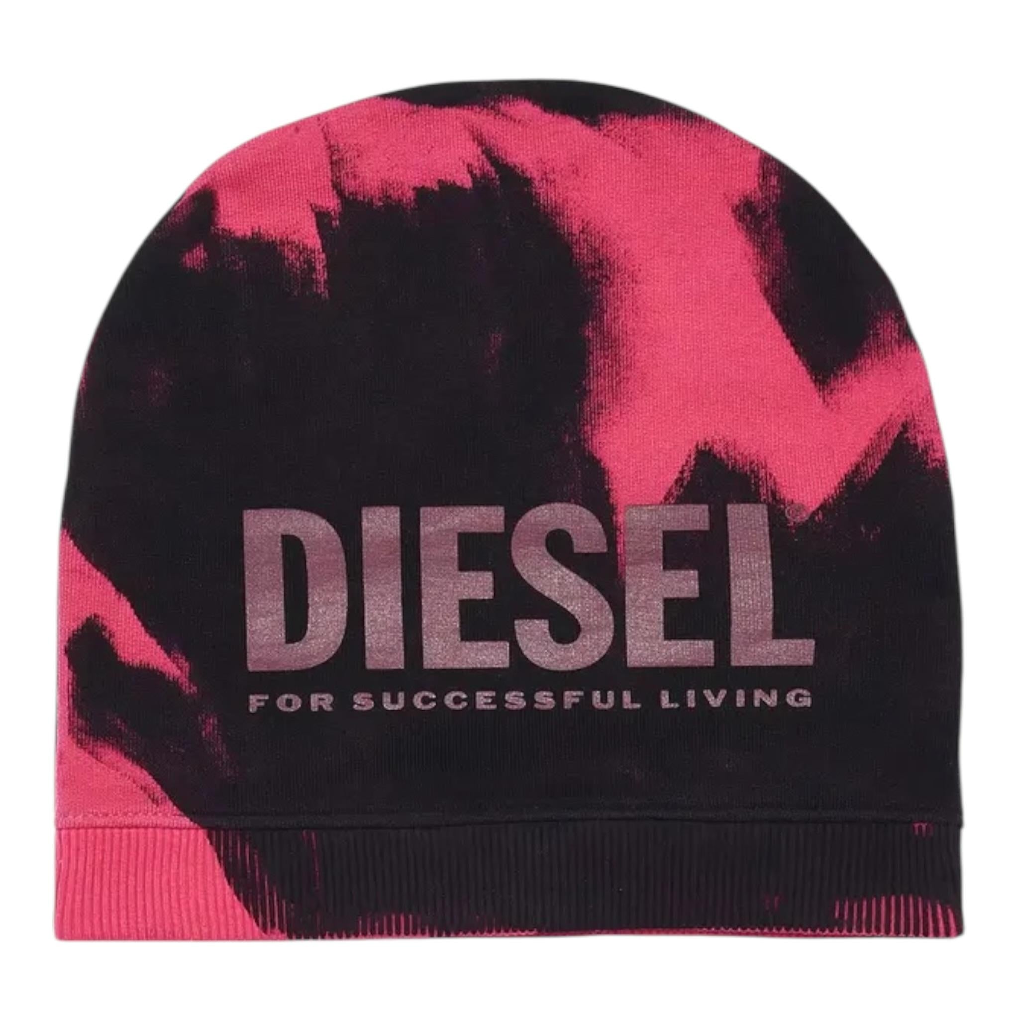 Diesel Cappello Tinta Unita con Stampa E Fantasia per Bambina J00973F NERO DIESEL 