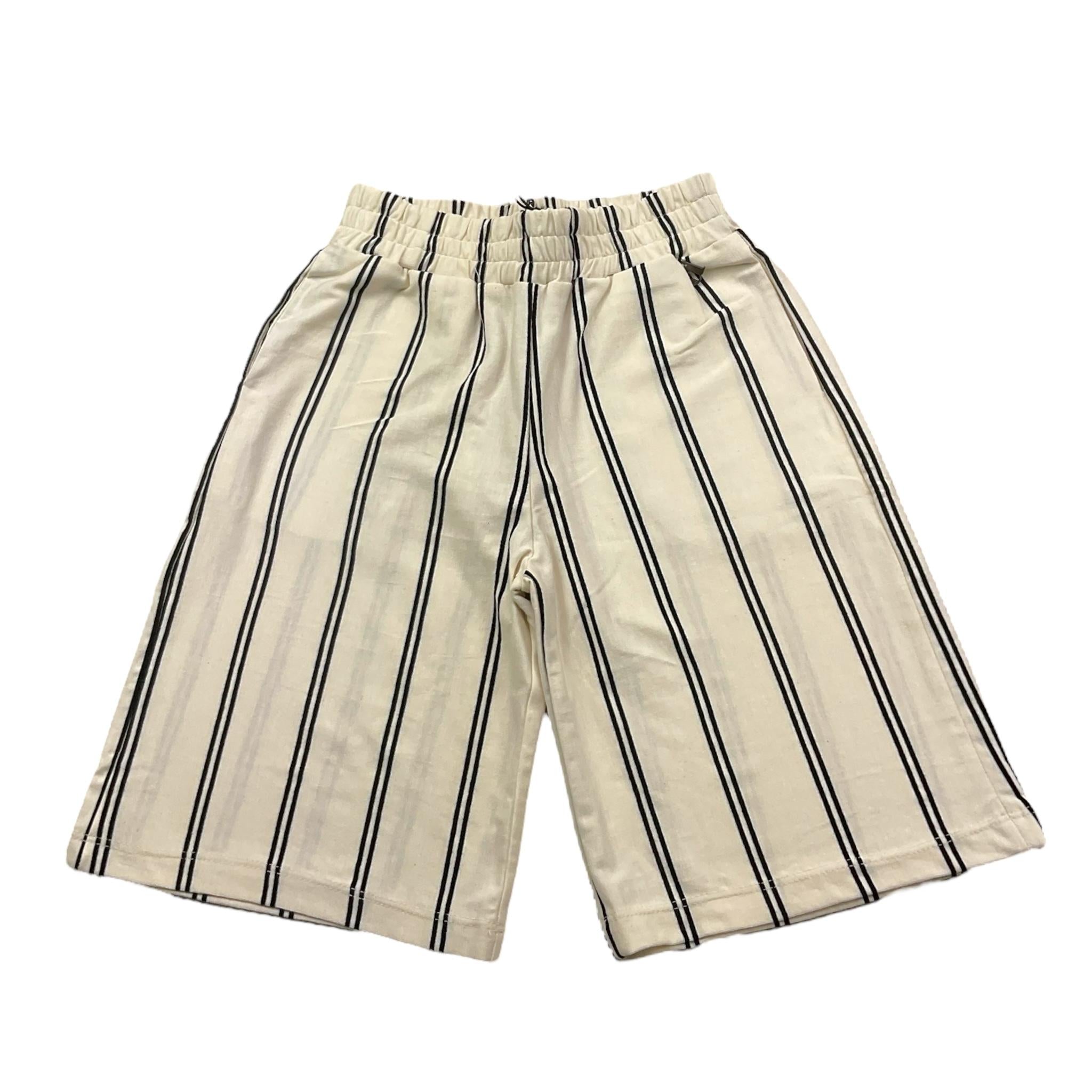 Dixie Short Tinta Unita Modello Bermuda con Fantasia A Righe per Bambina RE22031G74 PANNA DIXIE 