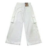 Just Cavalli Pantalone Tinta Unita Modello Palazzo per Bambina JGP26129PA BIANCO JUST CAVALLI 