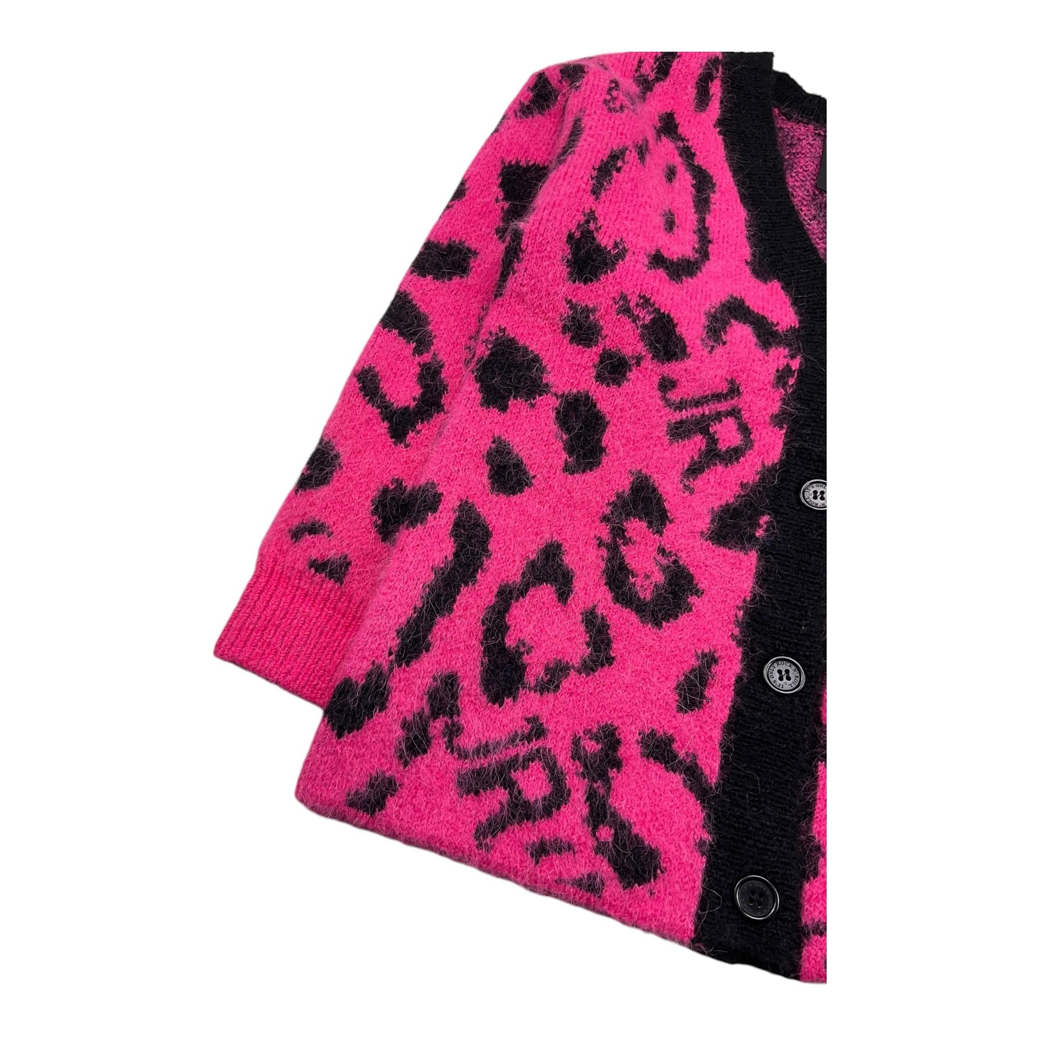 JOHN RICHMOND cardigan fantasia maculata Rosa fluo per Bambina RGA25047CD ROSA FLUO JOHN RICHMOND 