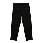 Dsquared2 Pantalone Tinta Unita con Strappi per Bambino DQ1748 NERO DSQUARED2 