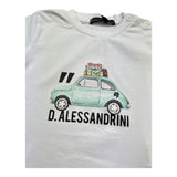 Daniele Alessandrini T-Shirt Girocollo Tinta Unita con Stampa per Neonato 1296M00237 BIANCO DANIELE ALESSANDRINI 