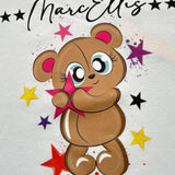 Marc Ellis T-Shirt Tinta Unita con Stampa per Bambina JMJTS17381 BIANCO MARC ELLIS 