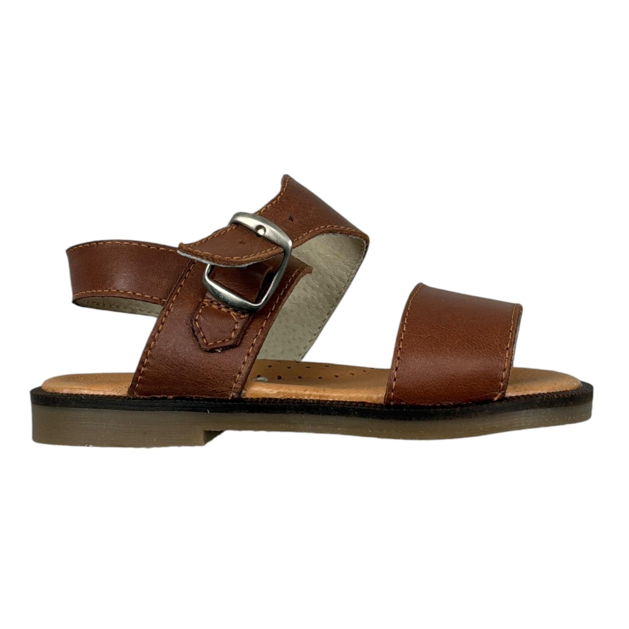 sandalo tinta unita con fibia B3039 MARRONE PANYNO 