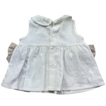Le Bebe Camicia Giromanica Tinta Unita con Fiocco per Neonata LBG6380 BIANCO LE BEBE 