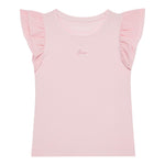 Guess T-Shirt Tinta Unita con Tulle per Bambina K5RI22K6YW4 ROSA GUESS 
