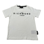 John Richmond t-shirt tinta unita con stampa per Bambino RBP25008CJX BIANCO/NERO JOHN RICHMOND 