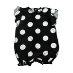 Nanan Pagliaccetto Tinta Unita con Fantasia Pois per Neonata E2242306N NERO NANAN 