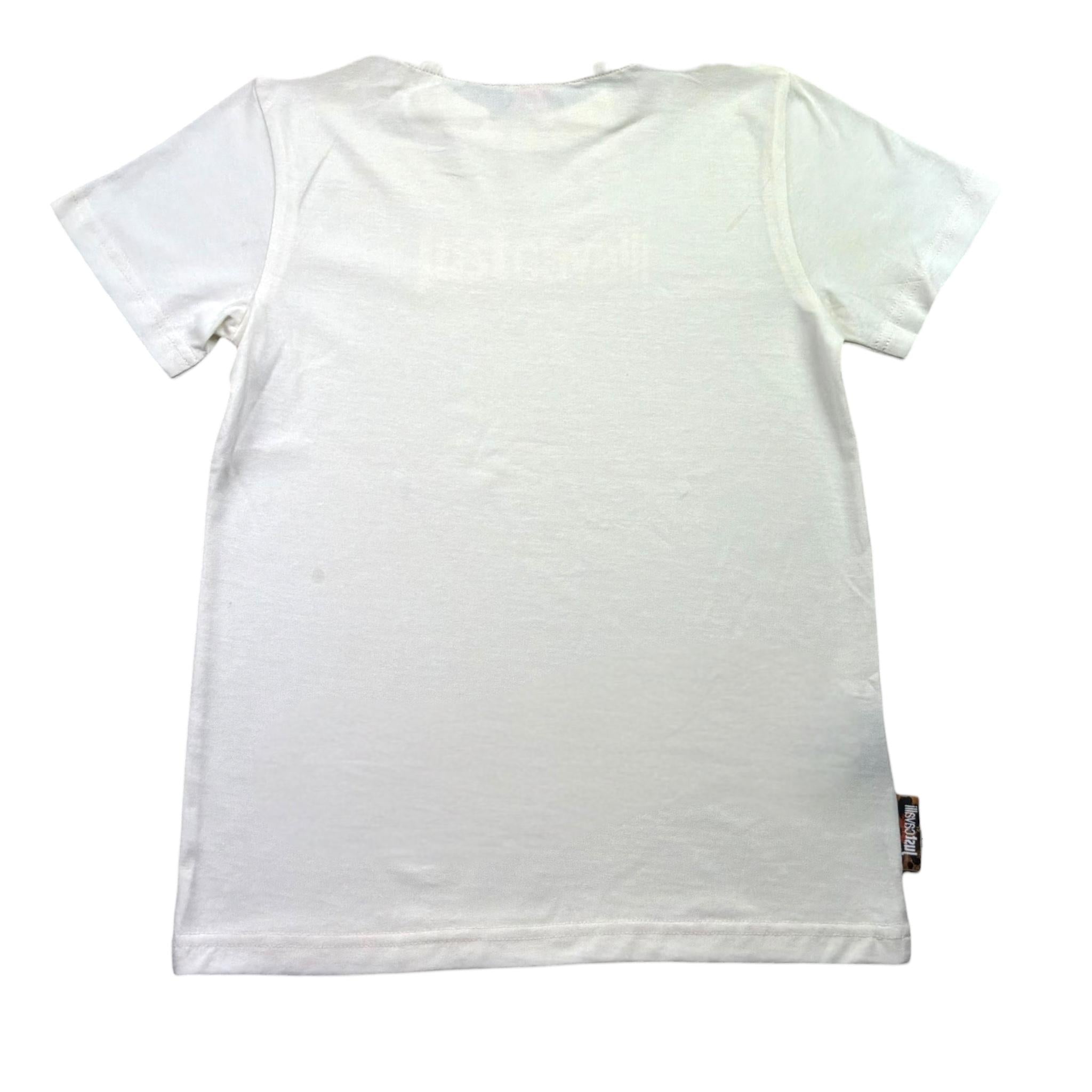 Just Cavalli T-Shirt Tinta Unita con Logo per Bambino JBP26001TS PANNA JUST CAVALLI 