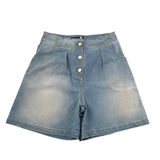 Etro Short Tinta Unita In Denim per Bambina GW6A49X AZZURRO ETRO 